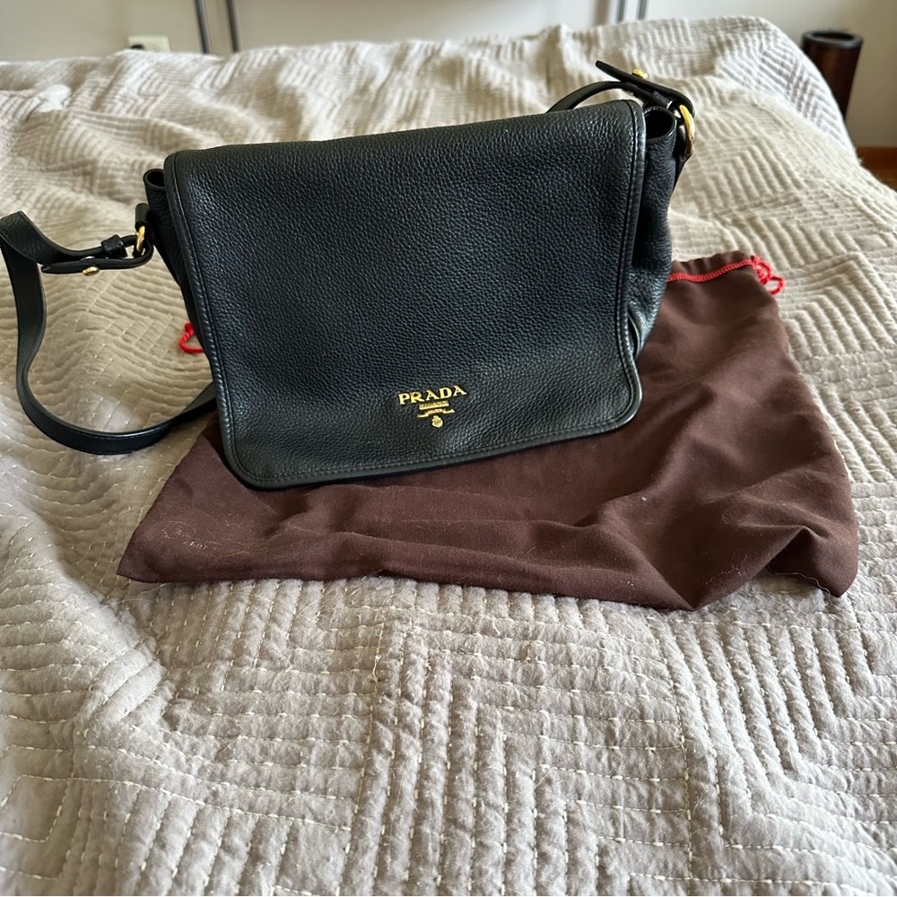 Prada Pattina Vitello Leather Phenix Crossbody Bag